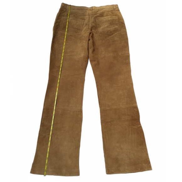 Isaac Mizrahi Tan Spring Suede Bootleg Pants, Perfect Mid Season, Sz 8 NWT - Picture 5 of 16